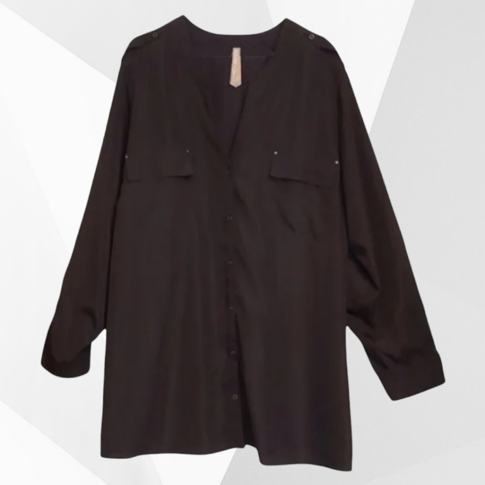 Penningtons Button Down Shirt w/Buttoned Shoulder Straps